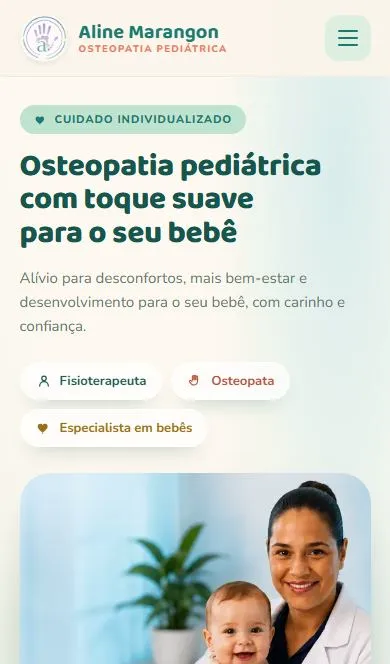 Site de osteopatia pediátrica no ar